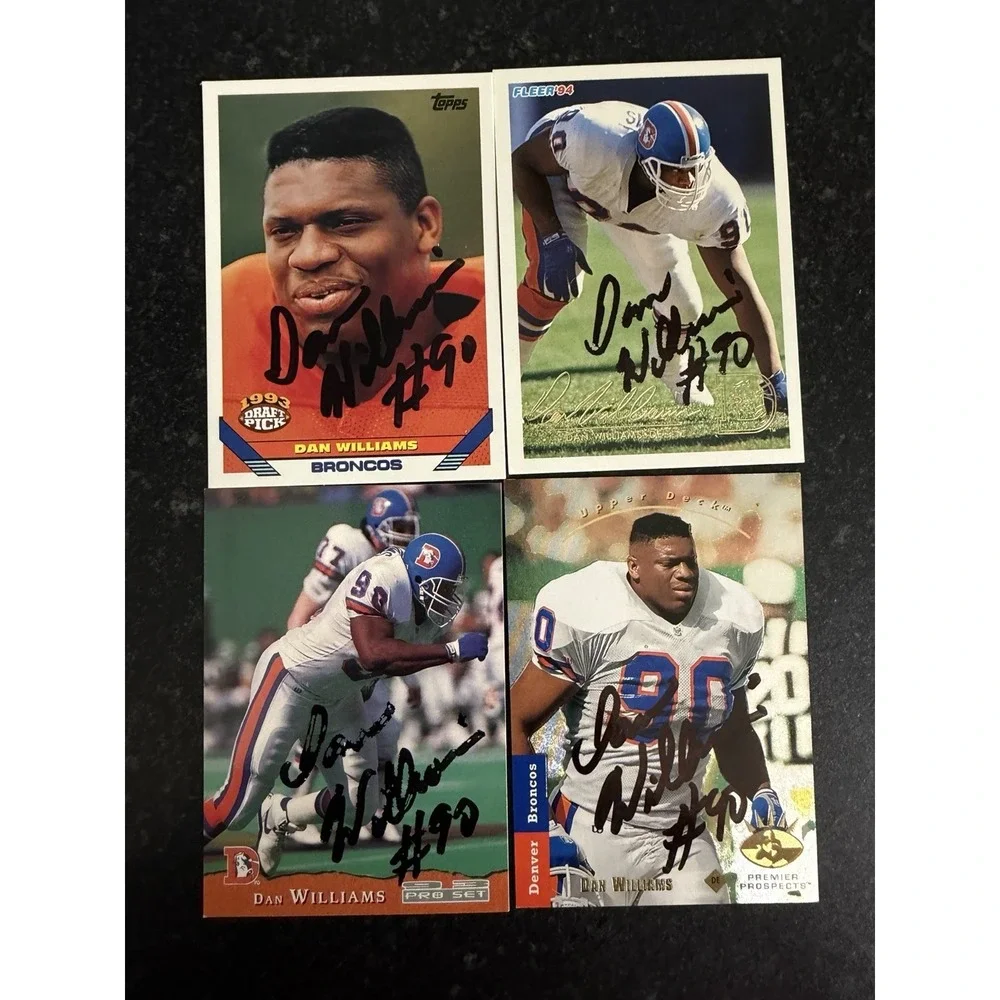 Dan Williams Auto Lot‎ (24) Denver Broncos Signed Cards 1993 Rookie Era